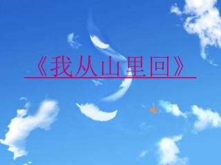 我从山里回肖琳