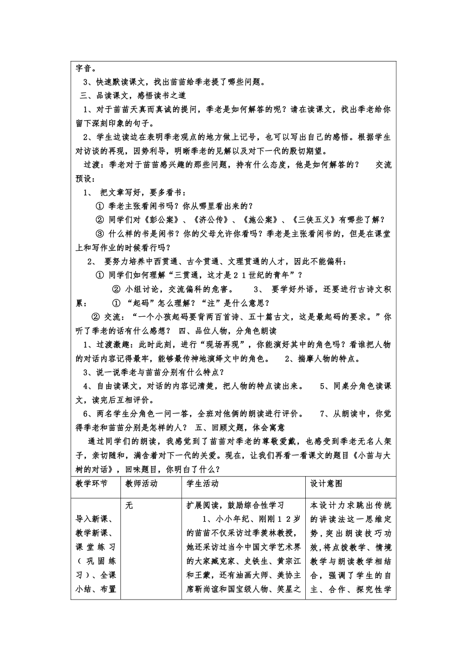 五年级上语文导学案-小苗与大树的对话_第2页