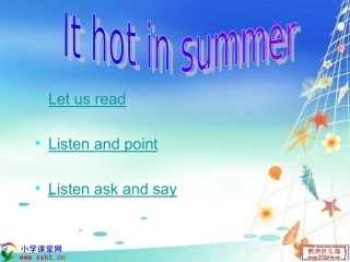 三年级英语下册《Module8Ithotinsummer》PPT课件（外研版）