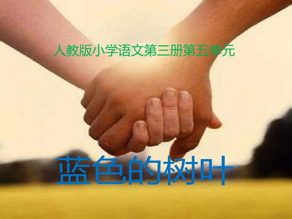 蓝色的树叶课件_第1页