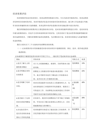 培训效果的评估-反馈