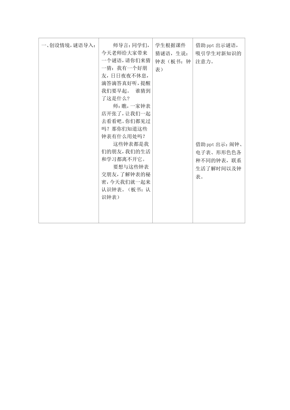 数学《认识钟表-整时》信息化教学设计_第3页