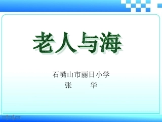 《老人与海》说课课件