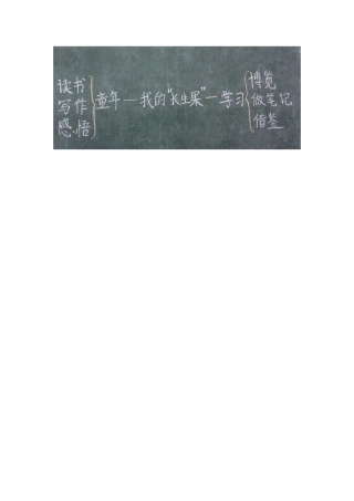 《我的“长生果”》板书
