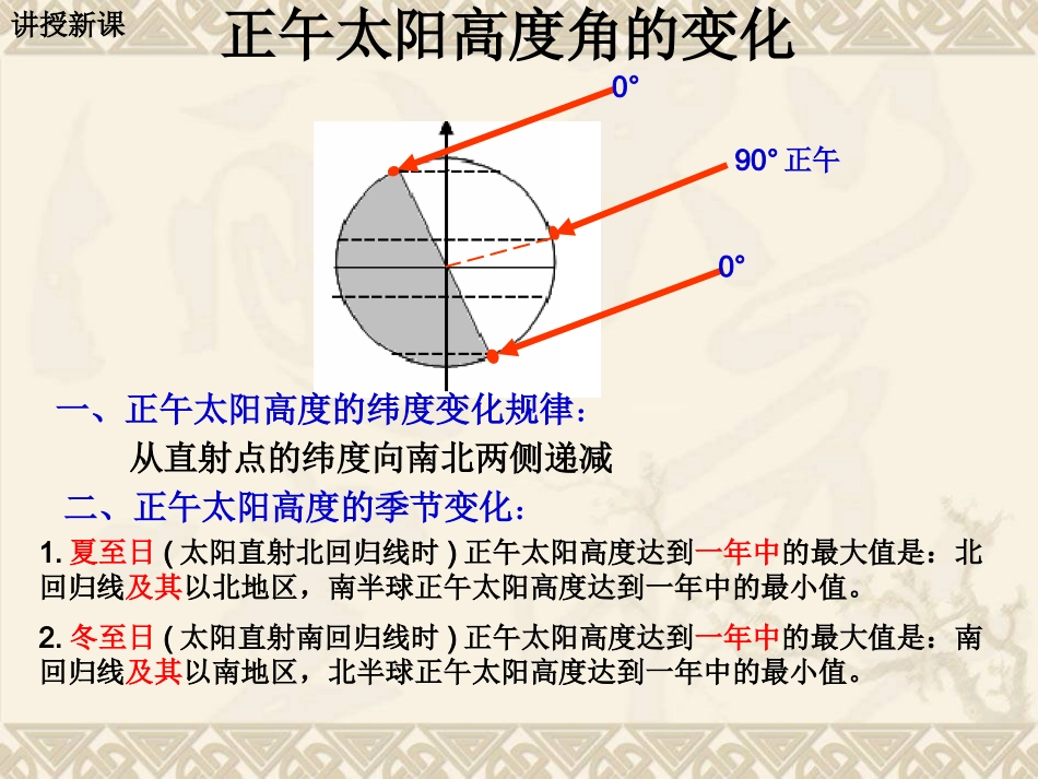地球的运动—正午太阳高度的变化_第3页