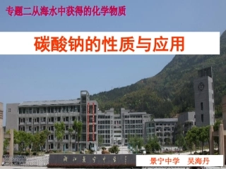 碳酸钠的性质与应用