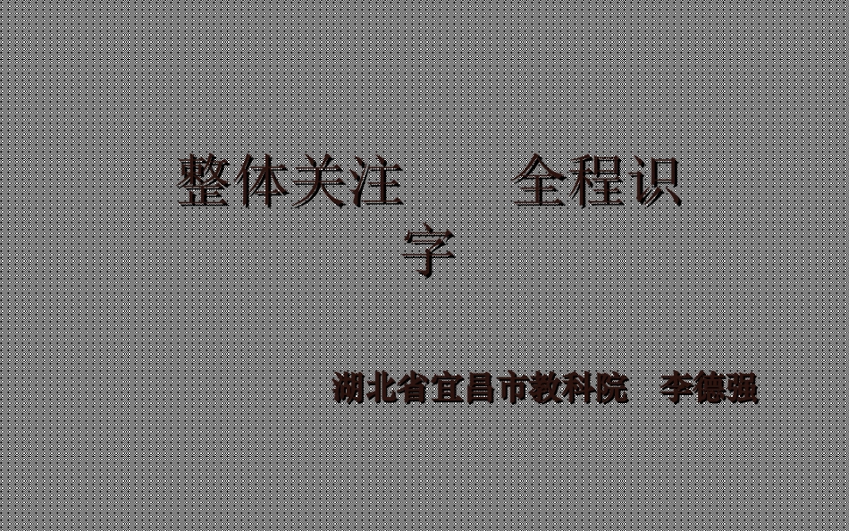 整体关注全程识字（湖北李德强）_第1页