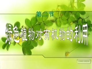 绿色植物对有机物的利用