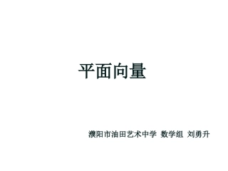 平面向量(高三)