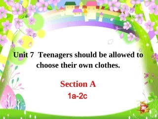 新目标英语九年级Unit7全单元课件