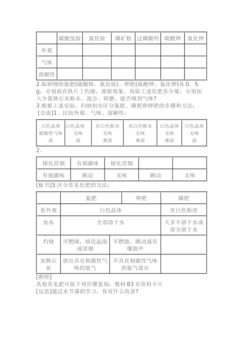 化学肥料第二课时教案_第2页