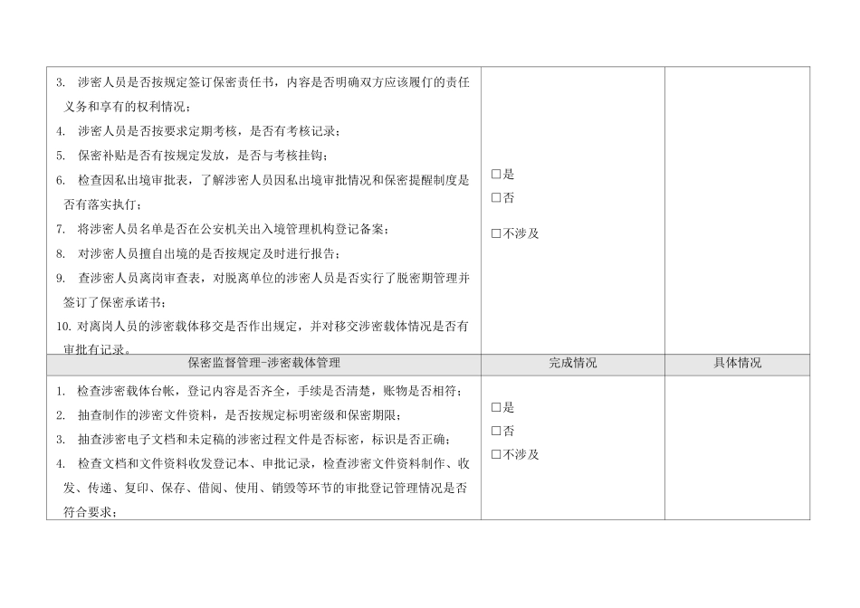 半年度保密监督检查表_第3页