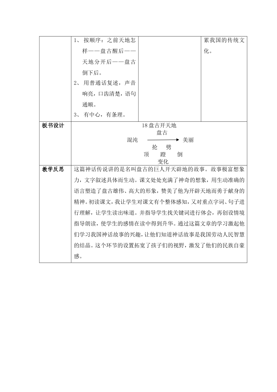 《盘古开天地》教学设计_第3页