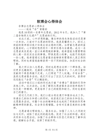 软博会心得体会