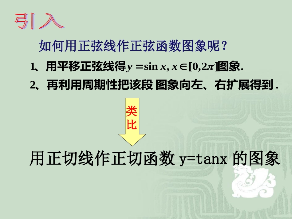 高一数学正切函数的图象和性质课件_第1页