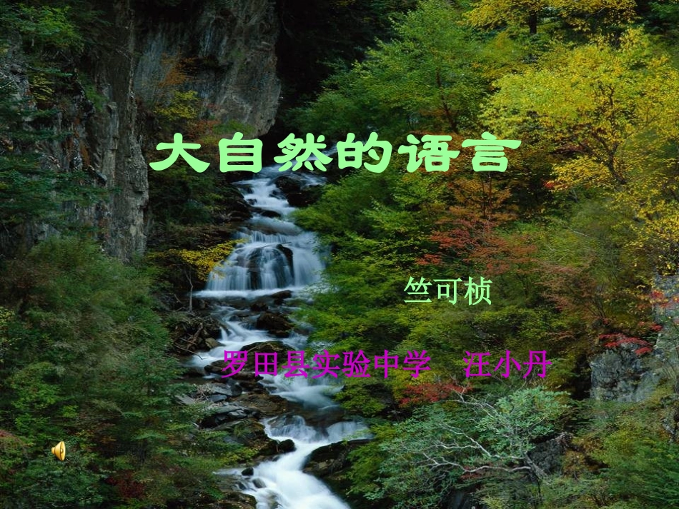 《大自然的语言》课件_第1页