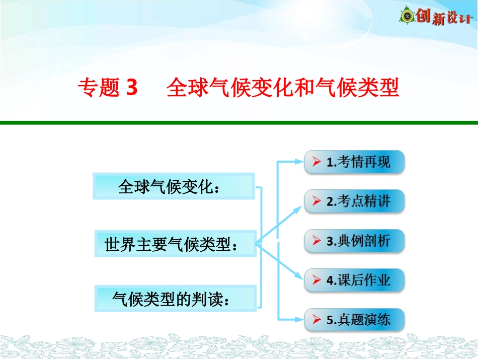 专题3　全球气候变化与世界的气候_第1页