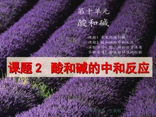 课题2酸和碱的中和反应