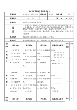 行进间直线运球