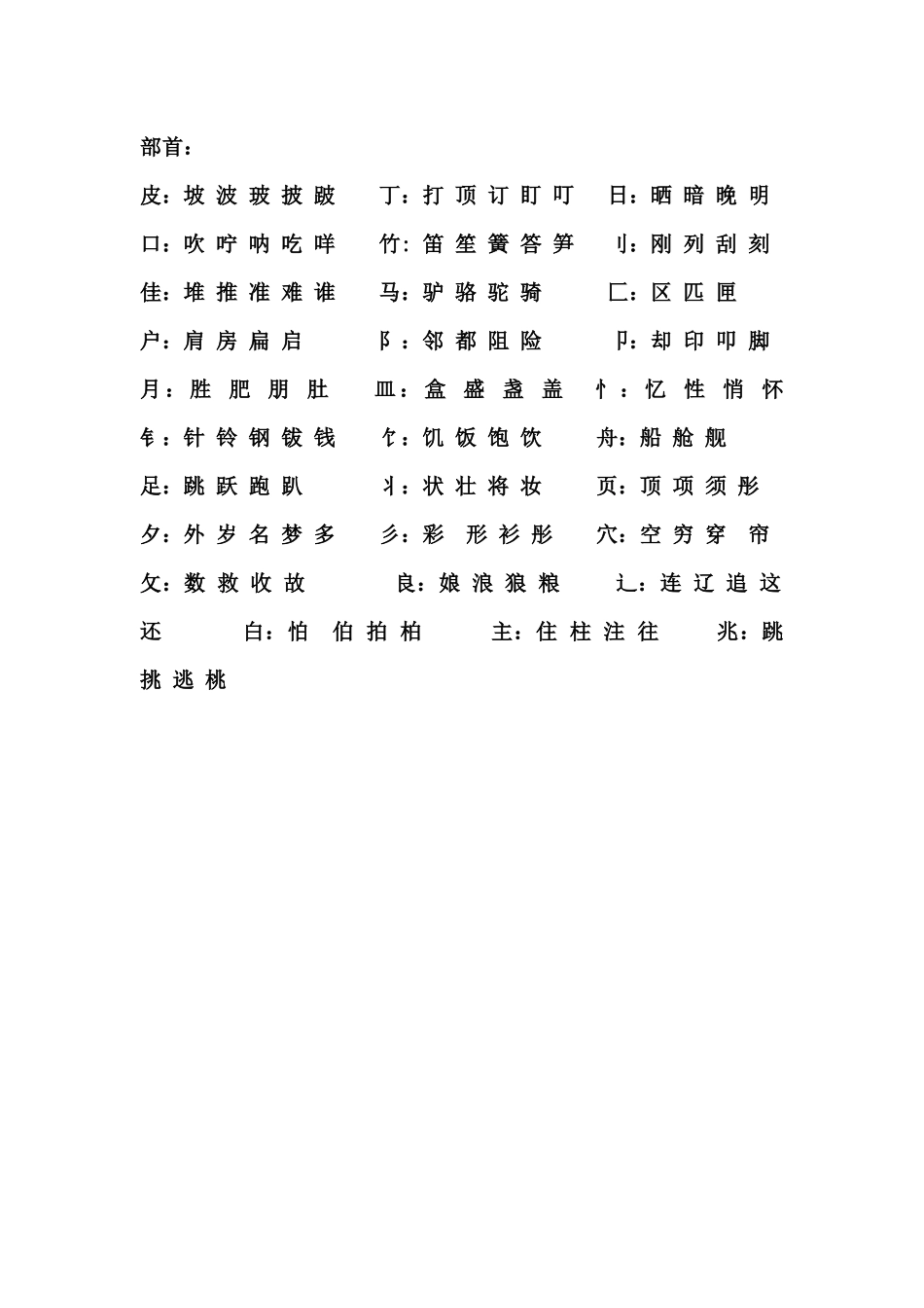 邢冬梅三年上给部首写字积累_第1页