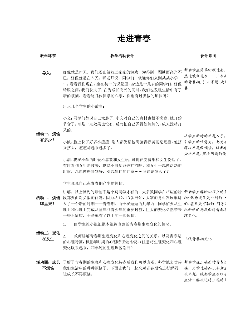 第四课第一框走进青春_第2页