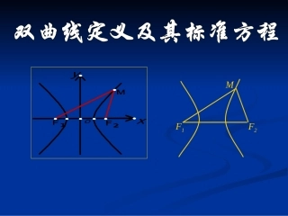 双曲线及其标准方程自带动画不需另下加了点简单例题