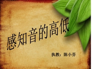 感知音的高低