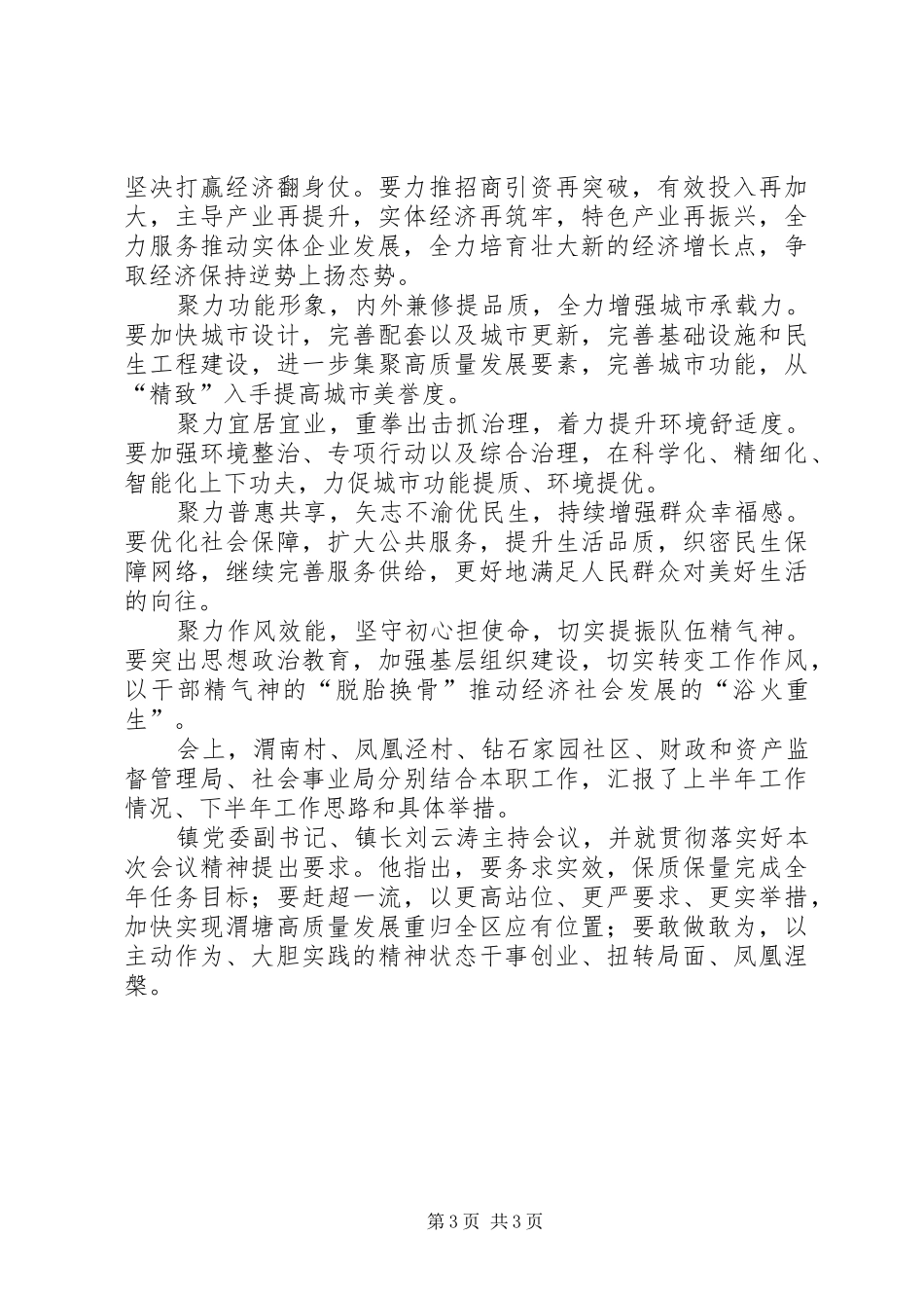 乡镇召开党委全体会议简报_第3页