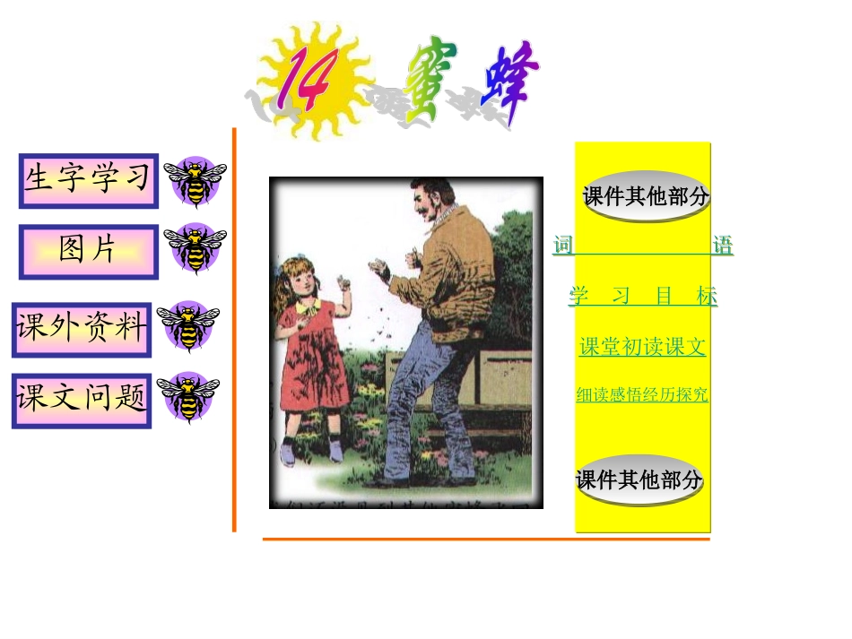 语文三年级上人教新课标14《蜜蜂》课件1_第1页