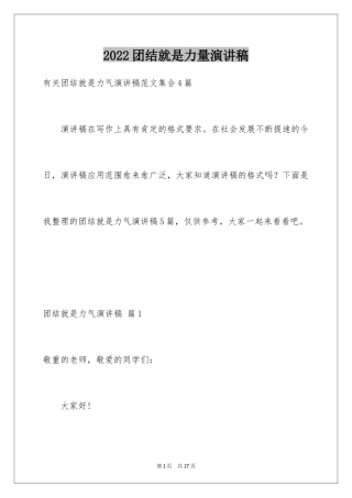 2024团结就是力量演讲稿_459