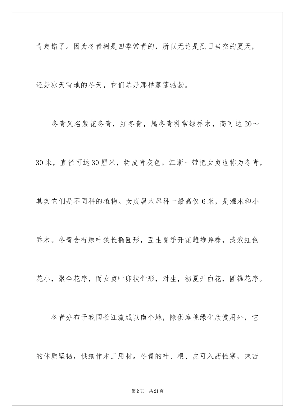 2024写冬青的作文_46_第2页