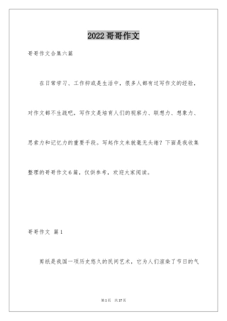 2024哥哥作文_4