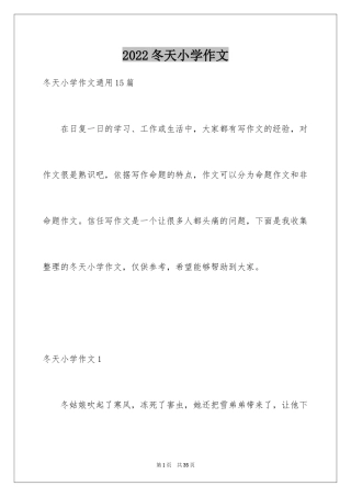 2024冬天小学作文_34