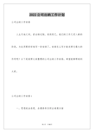 2024公司出纳工作计划_8
