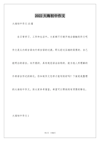 2024大海初中作文_1