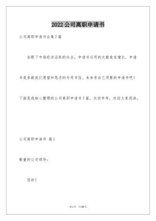 2024公司离职申请书_10
