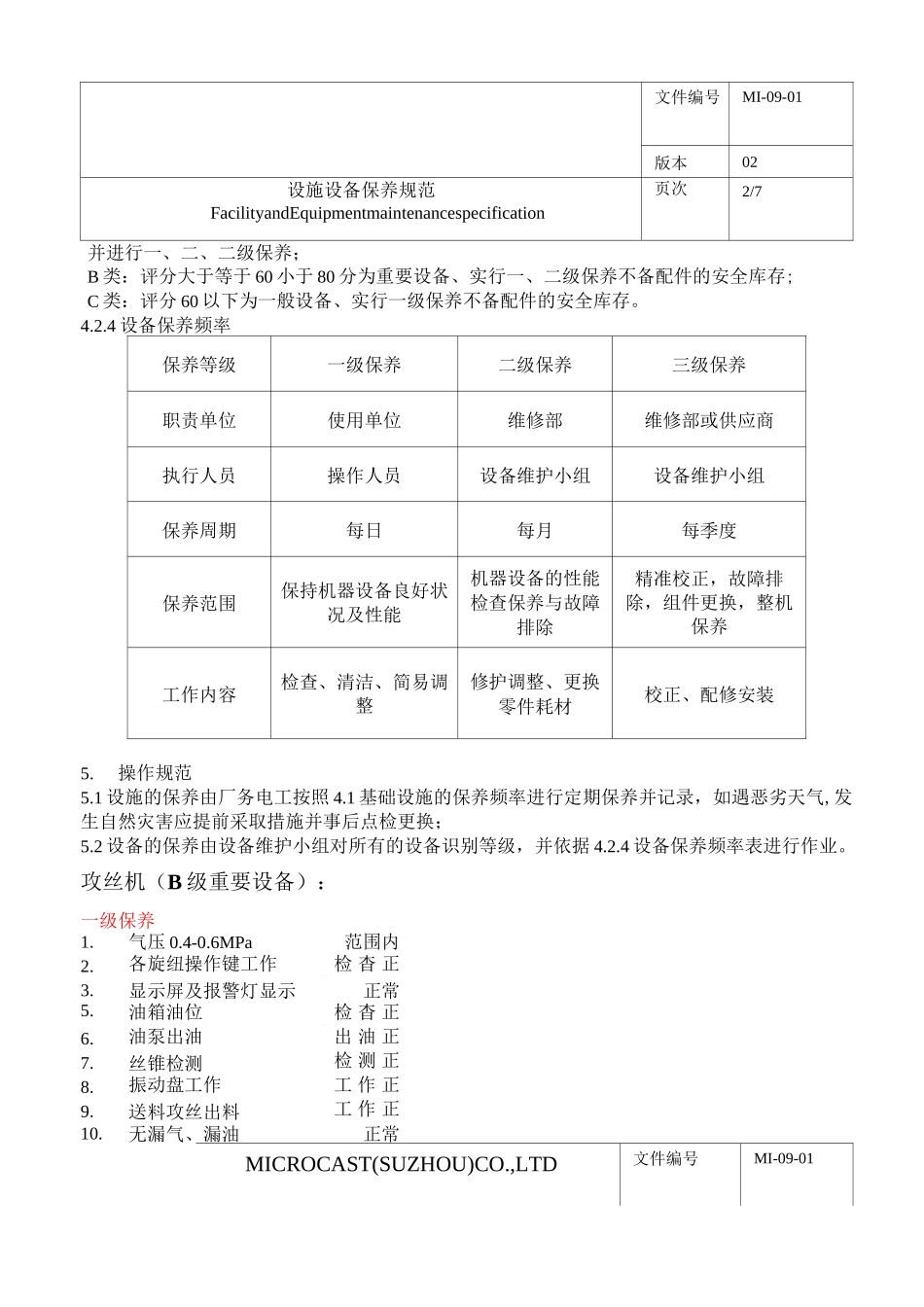 设施设备保养规范_第2页