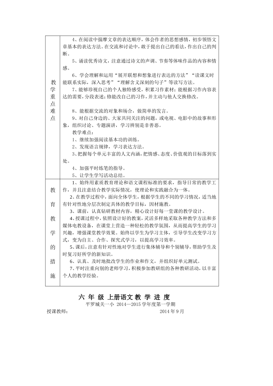 六上语文品德计划进度_第2页