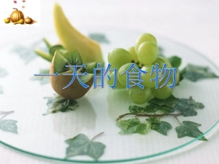 教科版小学科学五年级上册《一天的食物》课件