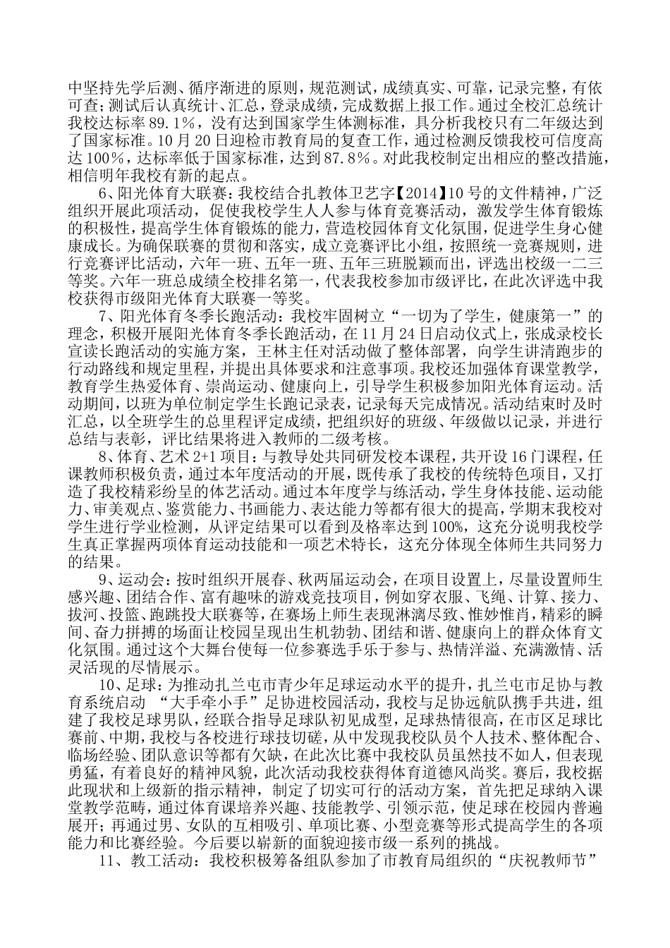 体卫艺年度工作总结_第2页