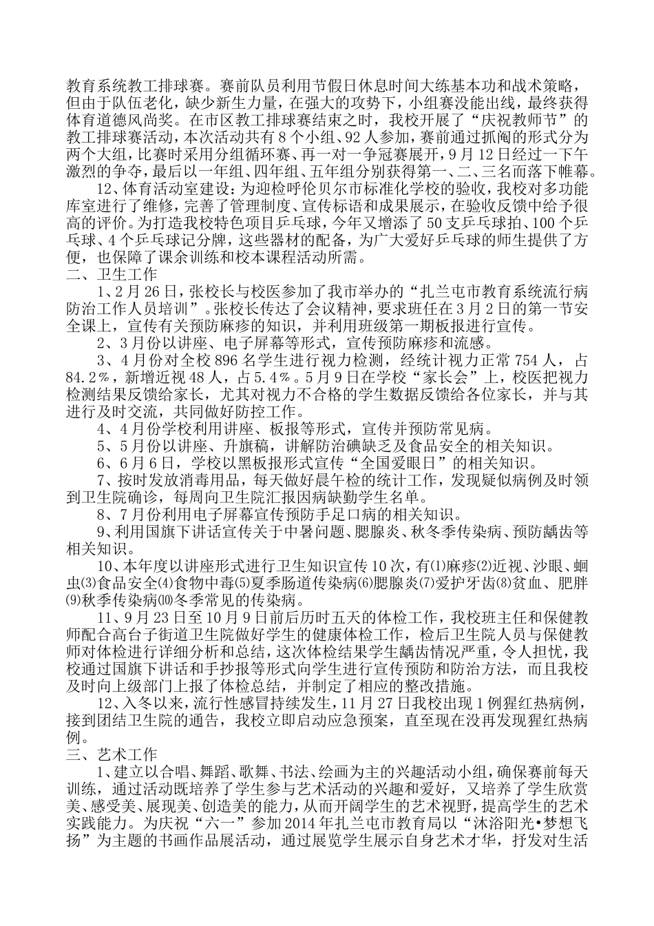 体卫艺年度工作总结_第3页