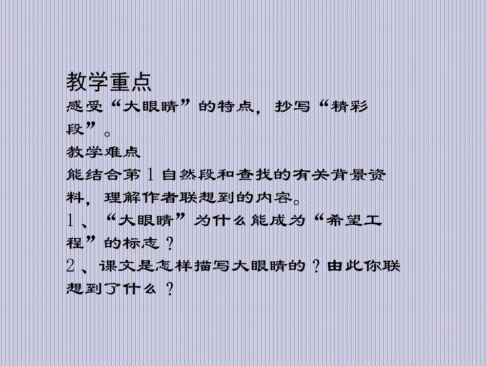 北师大版小学语文四年级下册《渴望读书的大眼睛》课件_第3页