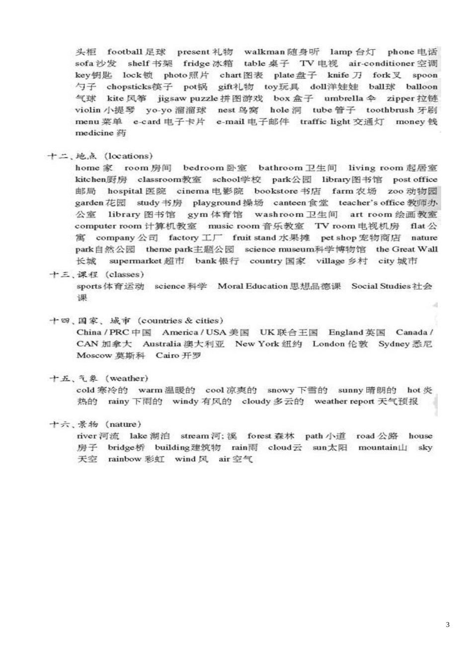 PEP小学英语总复习要点_第3页