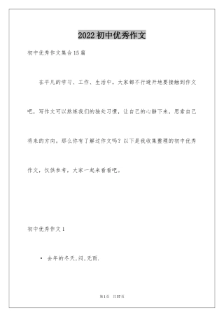 2024初中优秀作文_45