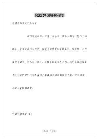 2024好词好句作文_69