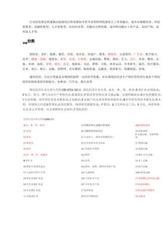 行业分类大全(DOC)
