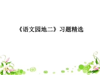 《语文园地二》习题精选