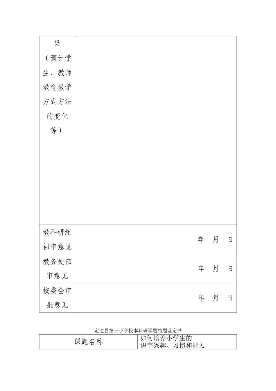 定边县第三小学校本科研课题立项审批表（许凤玲）_第2页
