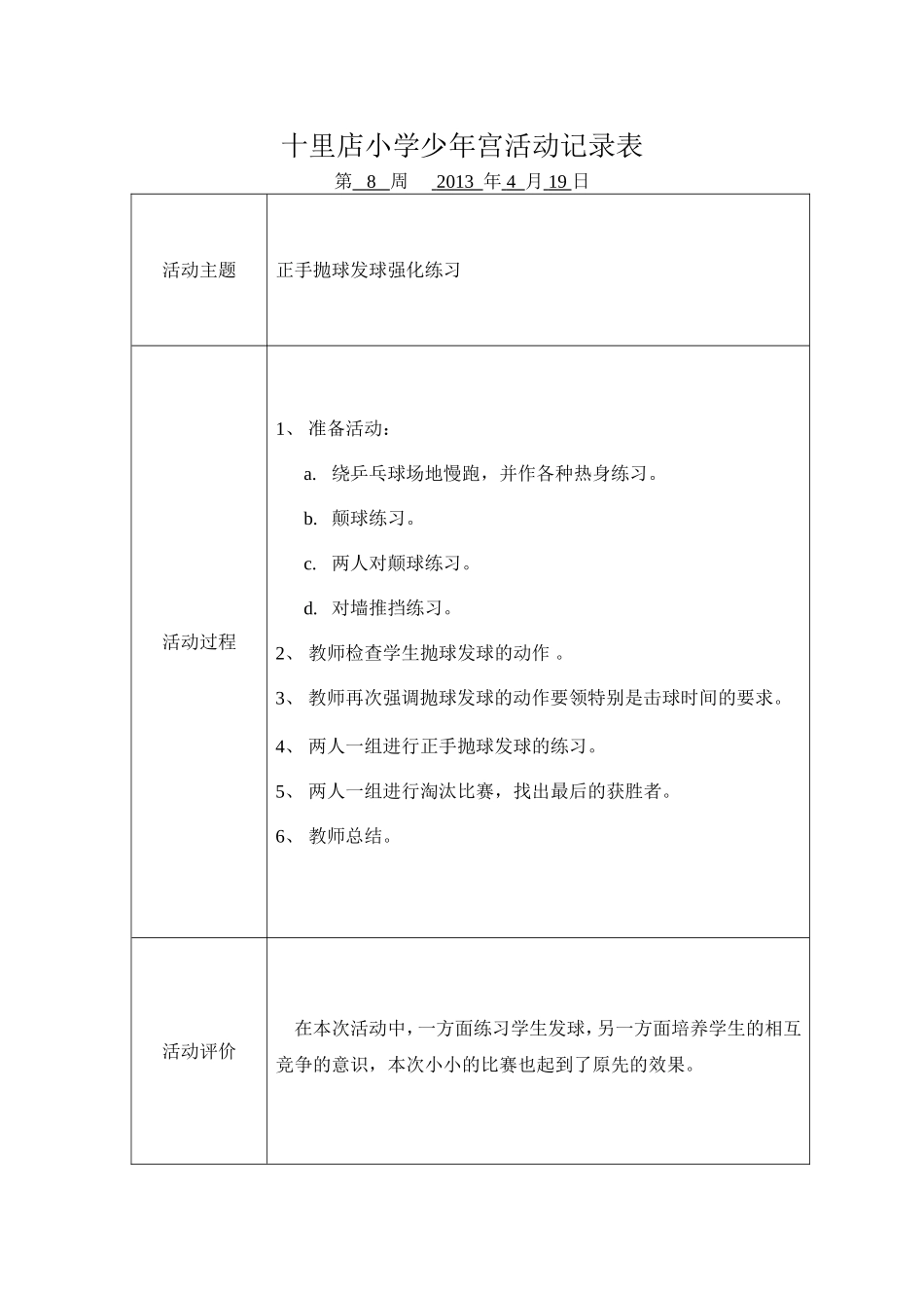 少年宫活动记录表-8_第1页