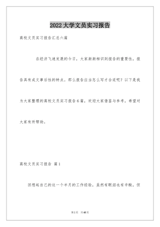 2024大学文员实习报告_1